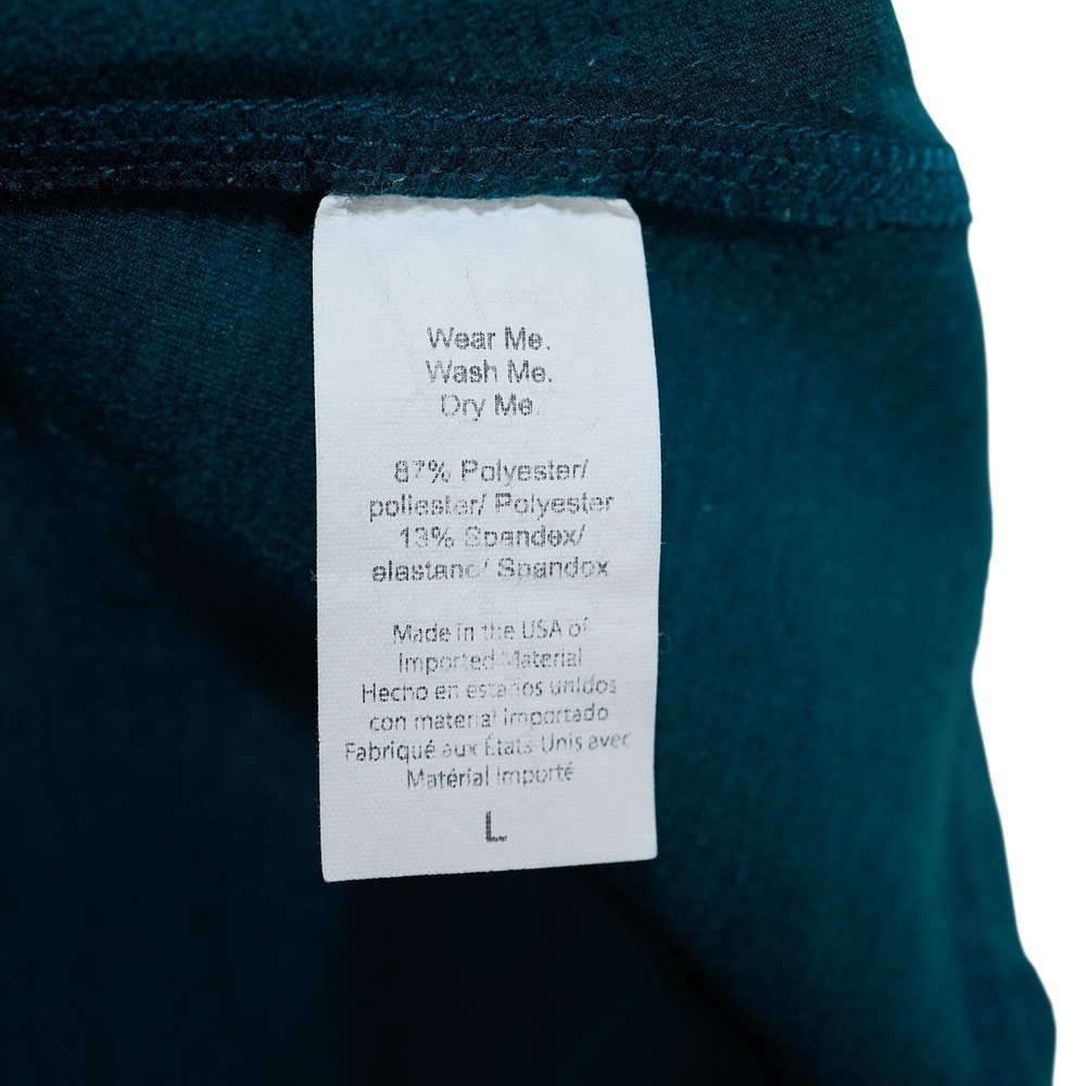 Beyond Yoga Leggings High Waisted Pocket Teal Green Size L Made in USA - Picture 8 of 9
